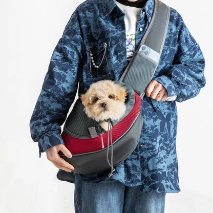 Breathable Crossbody Dog Carrier Sling for Small Pets by HitMyNeed