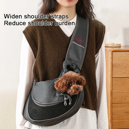 Breathable Crossbody Dog Carrier Sling for Small Pets by HitMyNeed