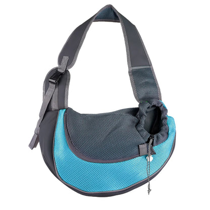 Breathable Crossbody Dog Carrier Sling for Small Pets blue s by HitMyNeed