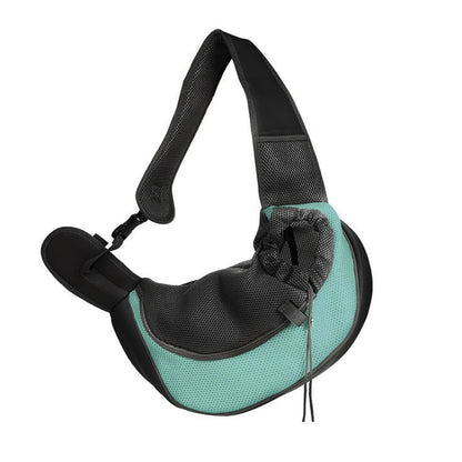 Breathable Crossbody Dog Carrier Sling for Small Pets lake-blue s by HitMyNeed