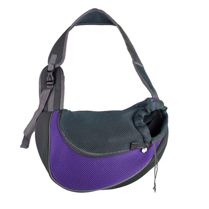 Breathable Crossbody Dog Carrier Sling for Small Pets purple s by HitMyNeed