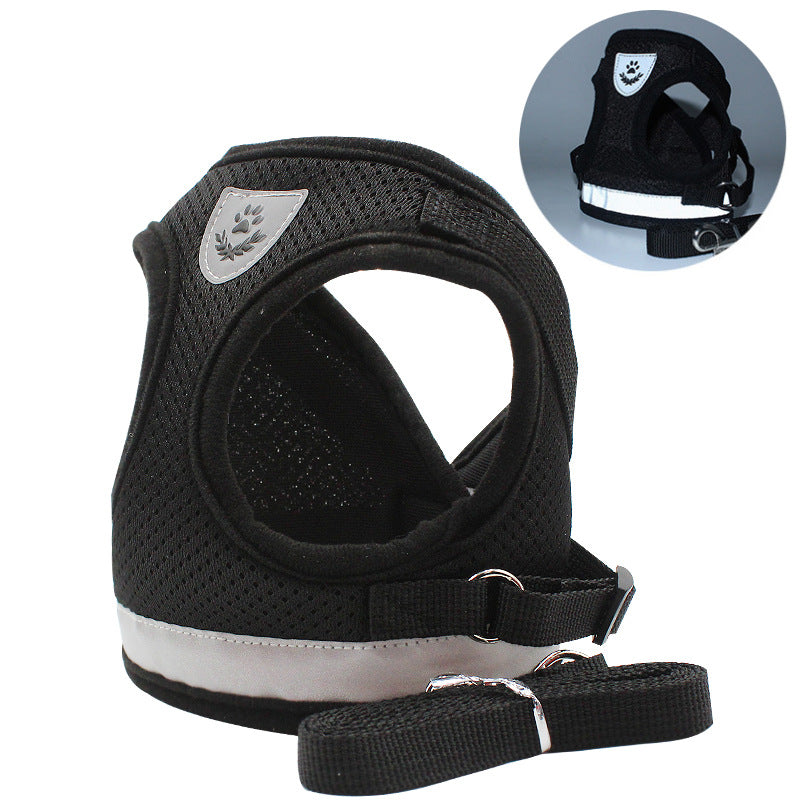 Breathable Escape-Proof Cat Harness with Leash black m by HitMyNeed