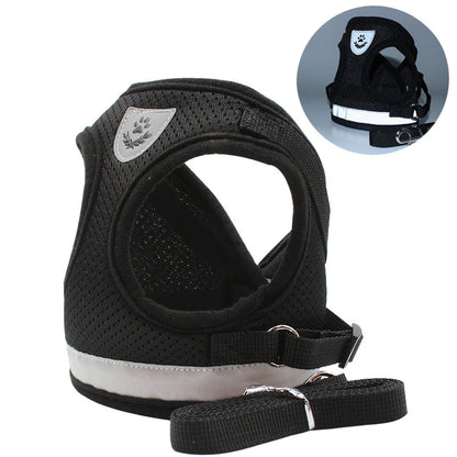 Breathable Escape-Proof Cat Harness with Leash black m by HitMyNeed