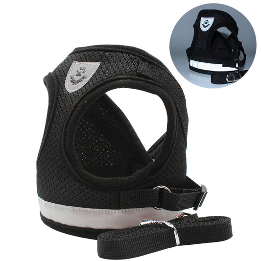 Breathable Escape-Proof Cat Harness with Leash black m by HitMyNeed