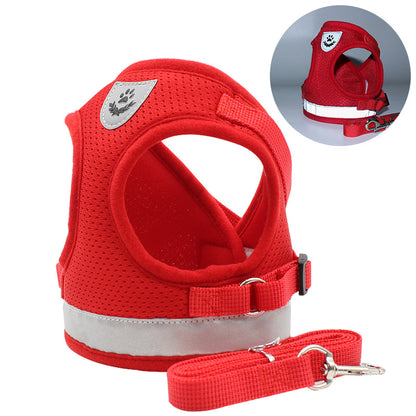 Breathable Escape-Proof Cat Harness with Leash red l by HitMyNeed