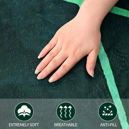 Breathable Flannel Leaf Throw Blanket by HitMyNeed