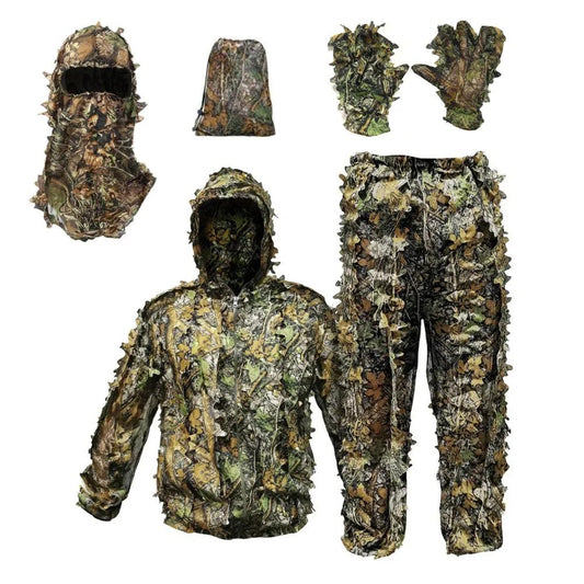Breathable Leafy Camouflage Hunting Suit 6‑Piece Set by HitMyNeed
