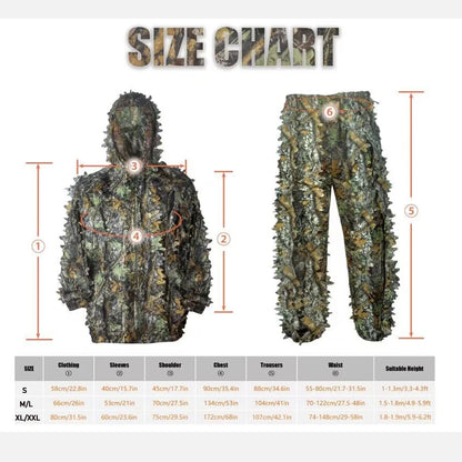 Breathable Leafy Camouflage Hunting Suit 6‑Piece Set by HitMyNeed