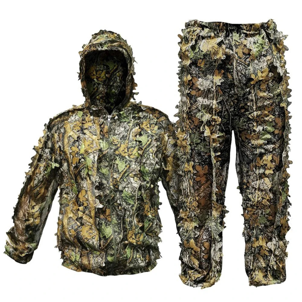 Breathable Leafy Camouflage Hunting Suit 6‑Piece Set by HitMyNeed