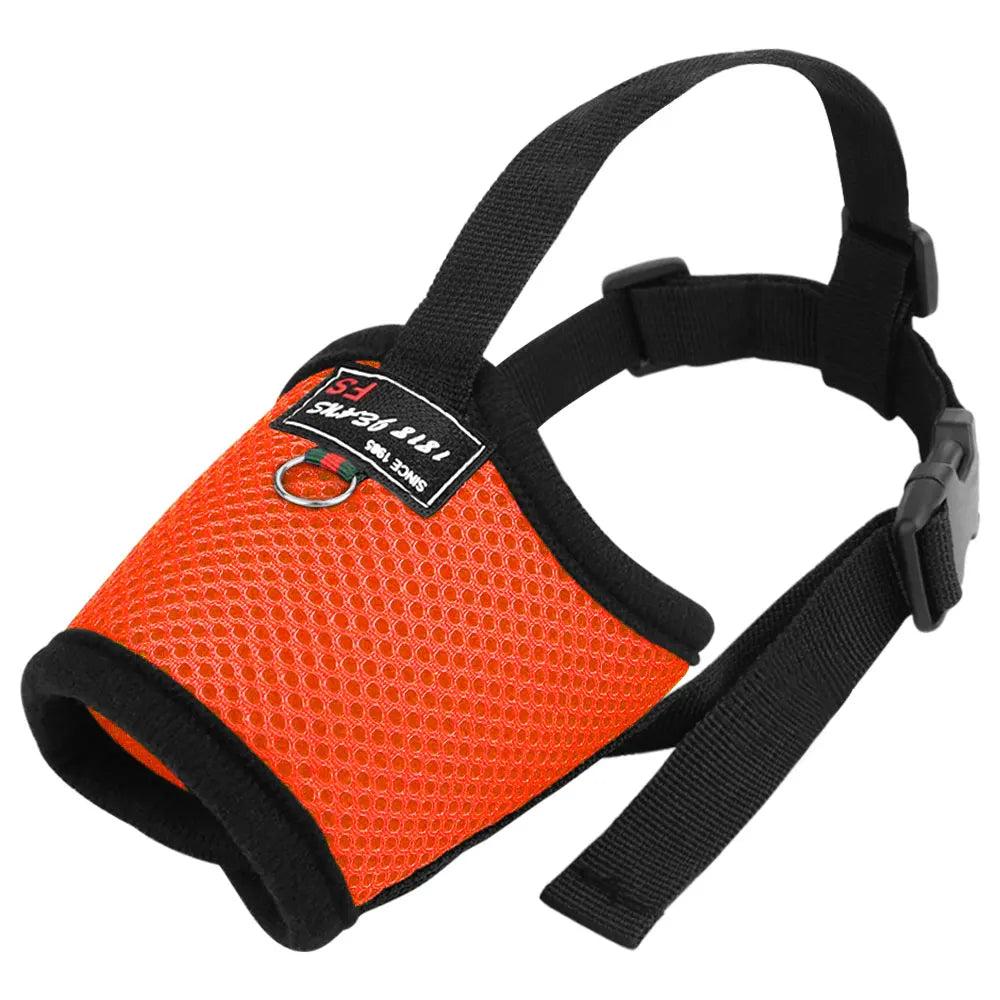 Breathable Mesh Nylon Adjustable Dog Muzzle by HitMyNeed