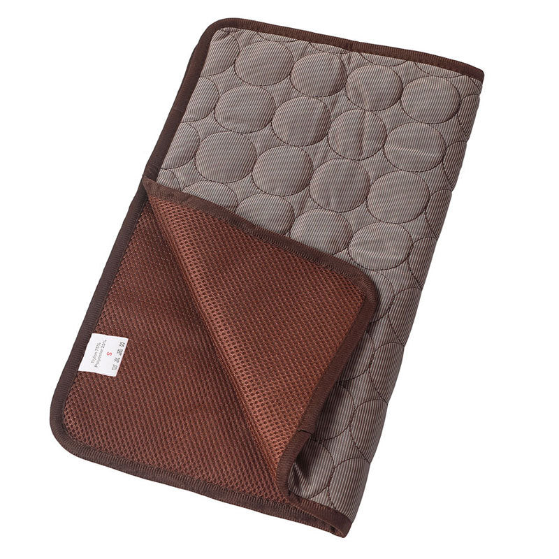 Breathable Mesh Puppy Cooling Mat mesh-cloth-coffee m-62x50-cm by HitMyNeed