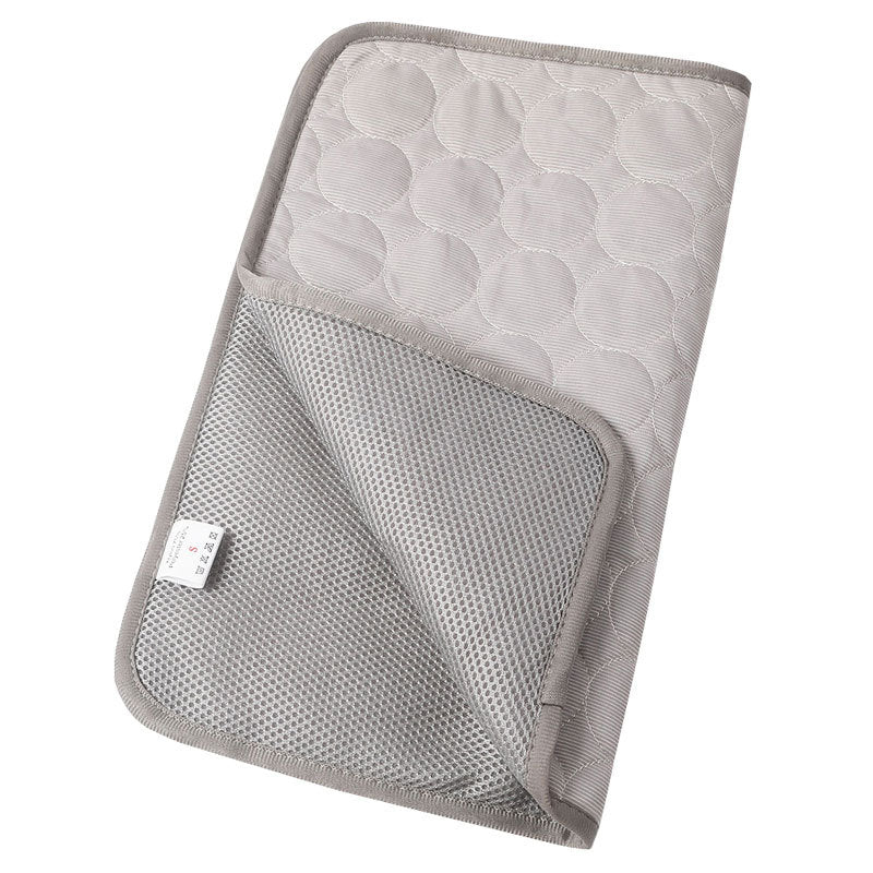Breathable Mesh Puppy Cooling Mat mesh-cloth-gray xl-100x70-cm by HitMyNeed
