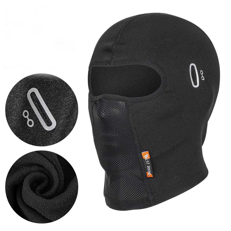 Breathable Summer Motorcycle Balaclava Face Mask black-b-with-hole by HitMyNeed