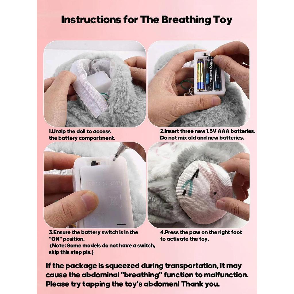 Breathing Bear Soothing Otter Plush Sleep Toy 30cm by HitMyNeed