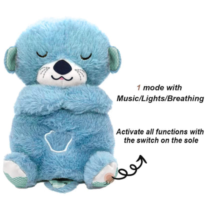 Breathing Bear Soothing Otter Plush Sleep Toy 30cm blue-otter by HitMyNeed