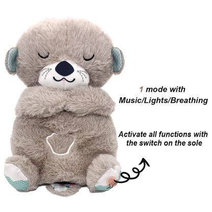 Breathing Bear Soothing Otter Plush Sleep Toy 30cm grey-otter by HitMyNeed