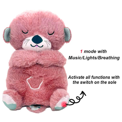 Breathing Bear Soothing Otter Plush Sleep Toy 30cm pink-otter by HitMyNeed