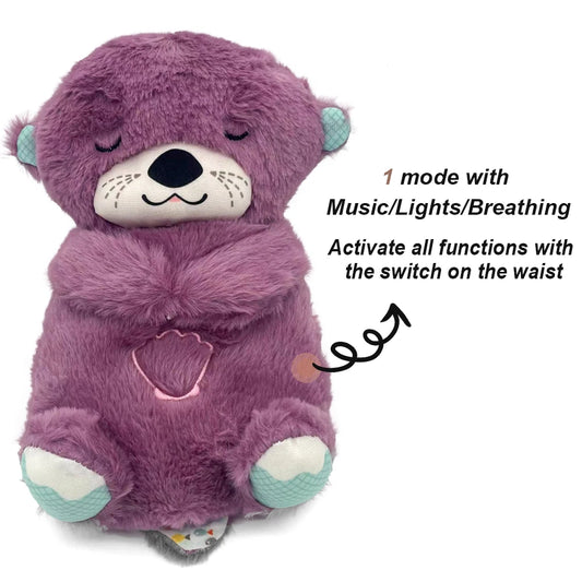 Breathing Bear Soothing Otter Plush Sleep Toy 30cm purple-otter by HitMyNeed