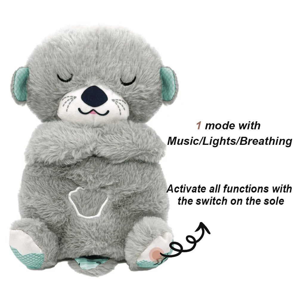 Breathing Bear Soothing Otter Plush Sleep Toy 30cm silver-otter by HitMyNeed
