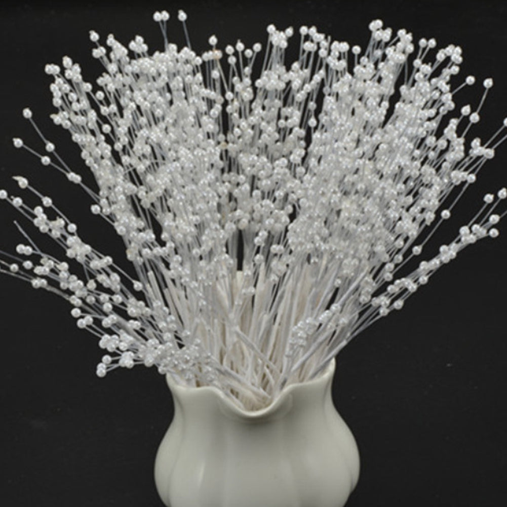 Bridal Bouquet Faux Pearl Stems, 10 Pack by HitMyNeed