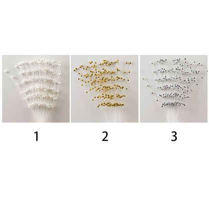 Bridal Bouquet Faux Pearl Stems, 10 Pack by HitMyNeed
