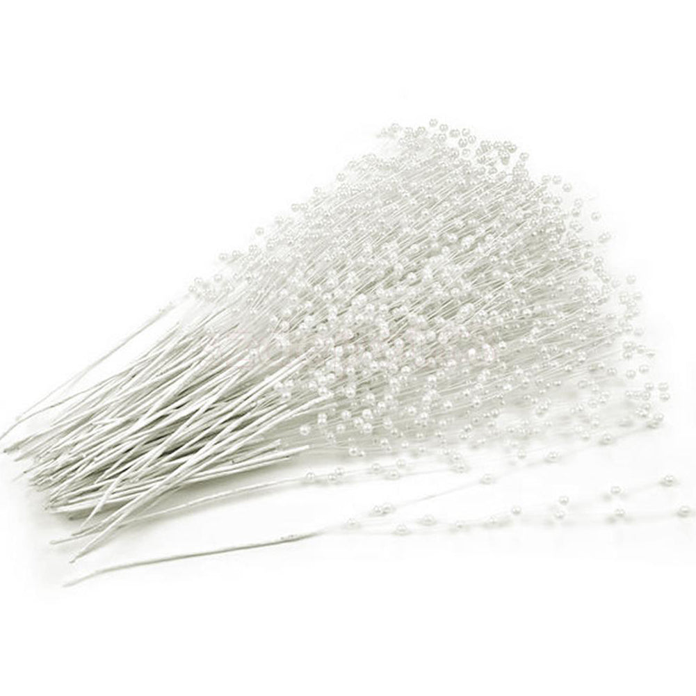 Bridal Bouquet Faux Pearl Stems, 10 Pack by HitMyNeed