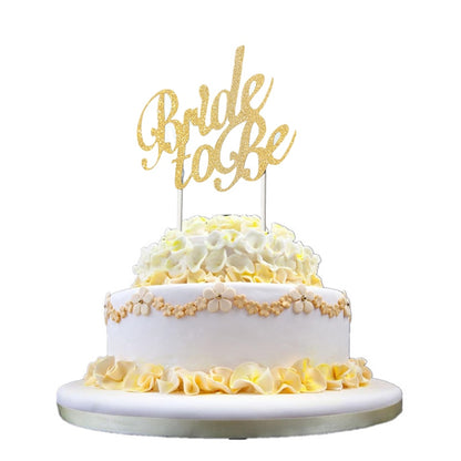 Bride to Be Cake Topper with Stand - Glitter Paper by HitMyNeed