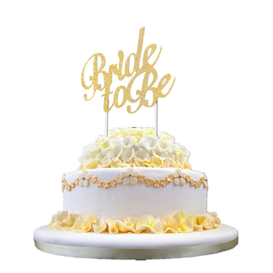 Bride to Be Cake Topper with Stand - Glitter Paper by HitMyNeed