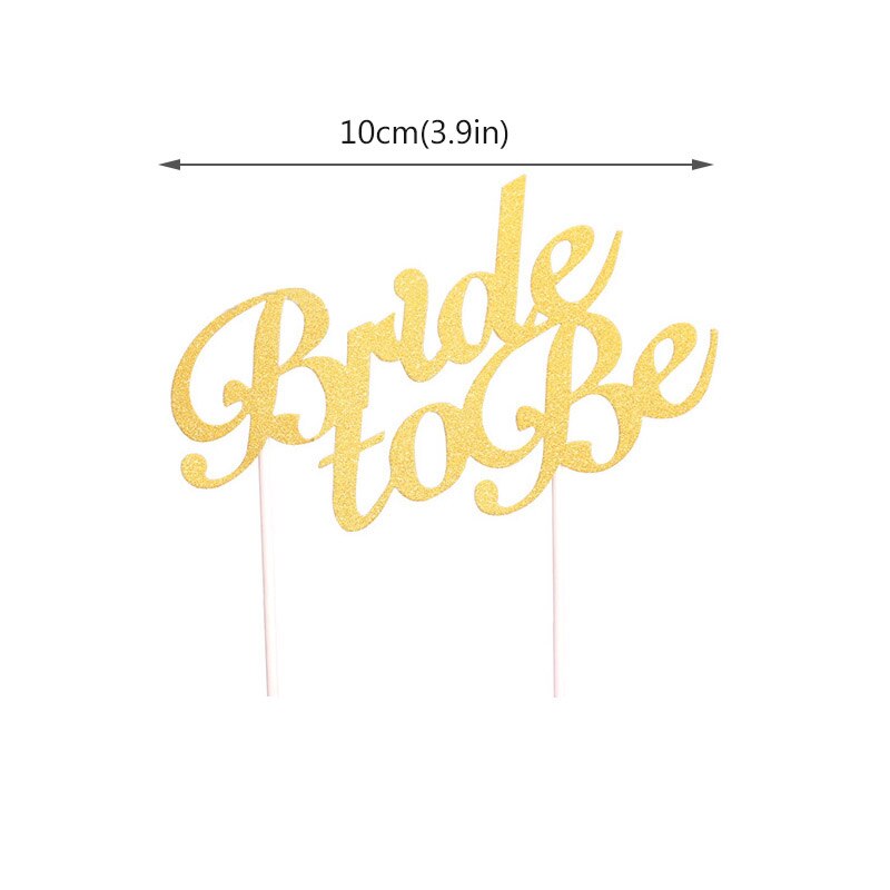 Bride to Be Cake Topper with Stand - Glitter Paper by HitMyNeed