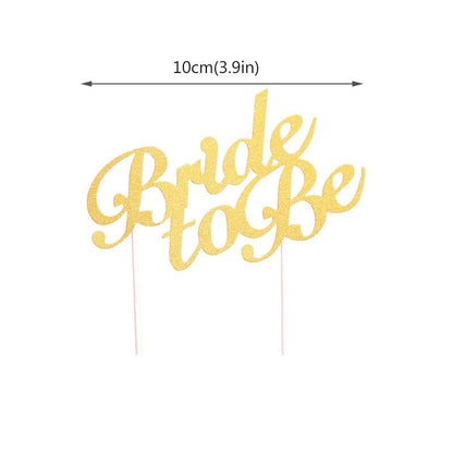 Bride to Be Cake Topper with Stand - Glitter Paper by HitMyNeed