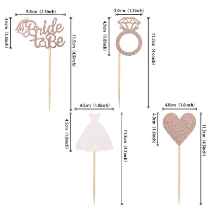 Bride to Be Cupcake Toppers for Bridal Showers by HitMyNeed