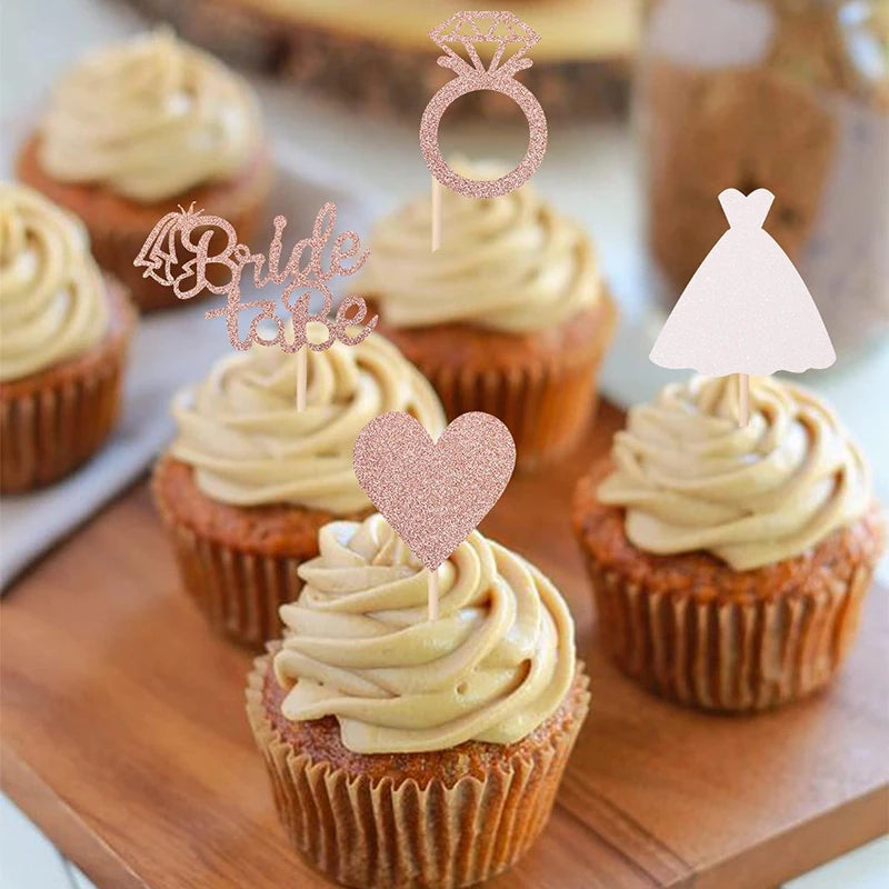 Bride to Be Cupcake Toppers for Bridal Showers by HitMyNeed