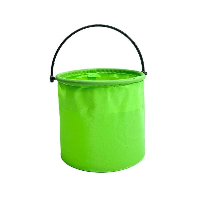 Bright Collapsible Sand Bucket for Kids, 12 x 14cm green by HitMyNeed