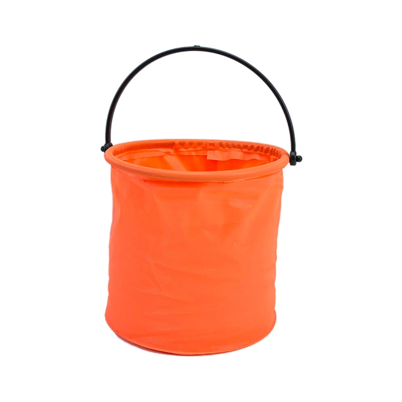 Bright Collapsible Sand Bucket for Kids, 12 x 14cm orange by HitMyNeed