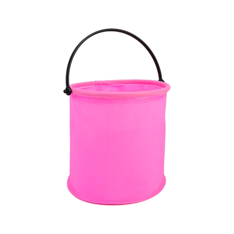 Bright Collapsible Sand Bucket for Kids, 12 x 14cm pink by HitMyNeed