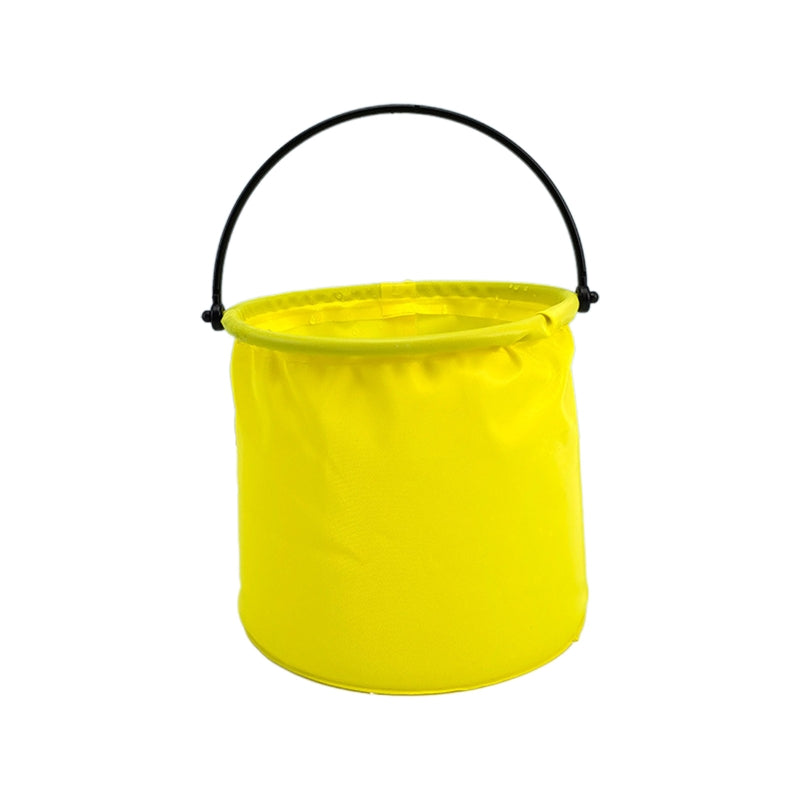 Bright Collapsible Sand Bucket for Kids, 12 x 14cm yellow by HitMyNeed