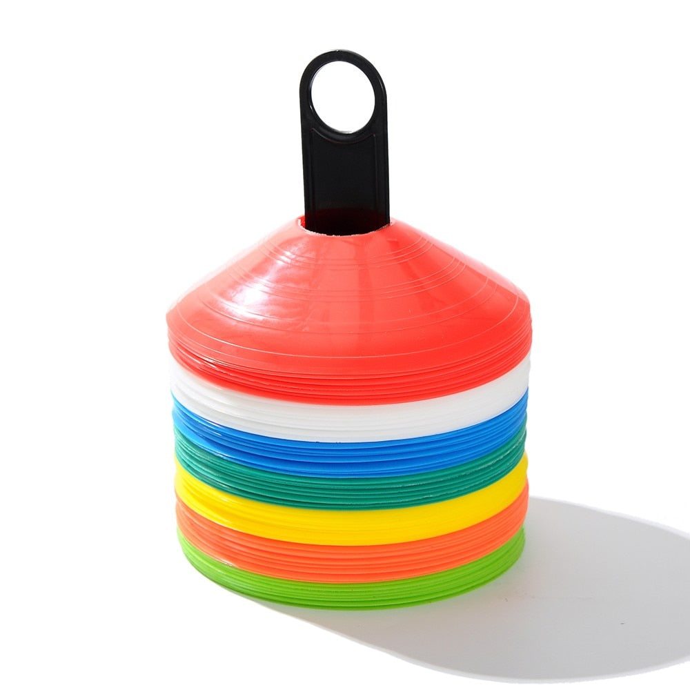 Bright Colored Agility Cones with Holder, 10 Pack by HitMyNeed