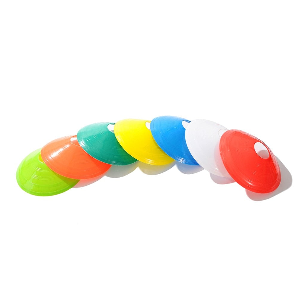 Bright Colored Agility Cones with Holder, 10 Pack by HitMyNeed