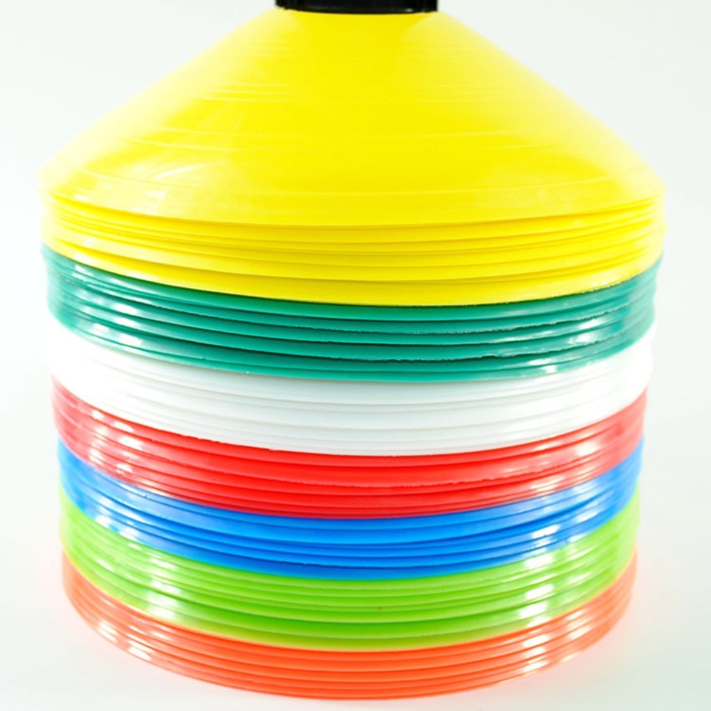 Bright Colored Agility Cones with Holder, 10 Pack by HitMyNeed