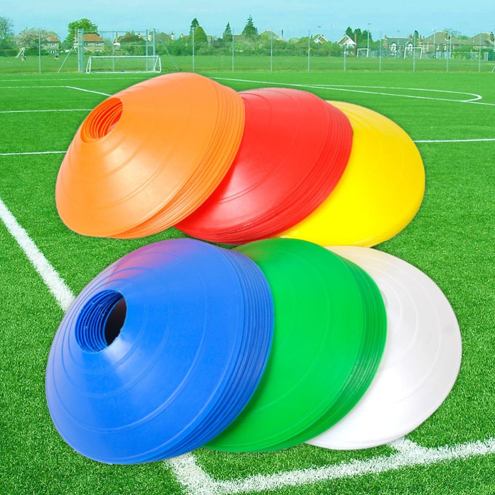 Bright Colored Agility Cones with Holder, 10 Pack by HitMyNeed