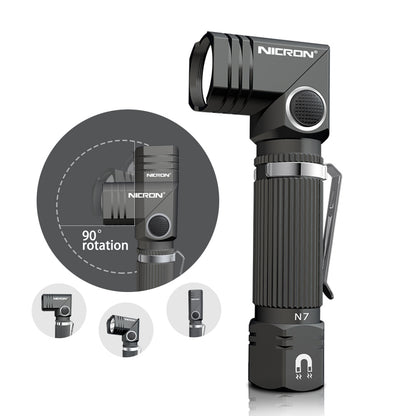 Bright LED Flashlight with 90° Head & Magnetic Base by HitMyNeed