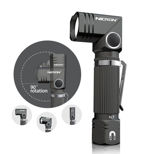 Bright LED Flashlight with 90° Head & Magnetic Base by HitMyNeed
