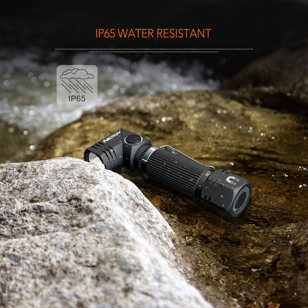 Bright LED Flashlight with 90° Head & Magnetic Base by HitMyNeed
