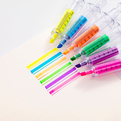 Bright Neon Syringe Highlighters Set of 6 by HitMyNeed