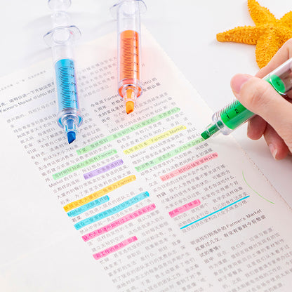 Bright Neon Syringe Highlighters Set of 6 by HitMyNeed
