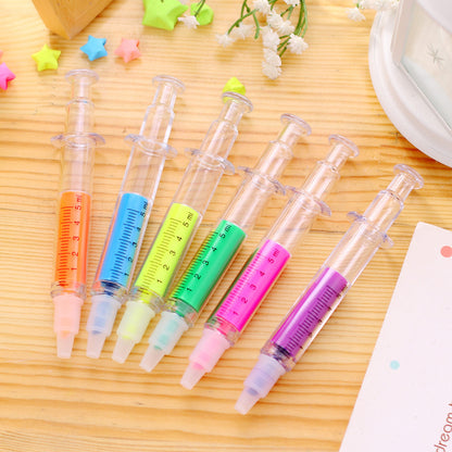 Bright Neon Syringe Highlighters Set of 6 by HitMyNeed
