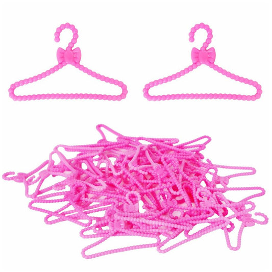 Bright Pink Doll Clothes Hangers Set (20 Pieces) by HitMyNeed