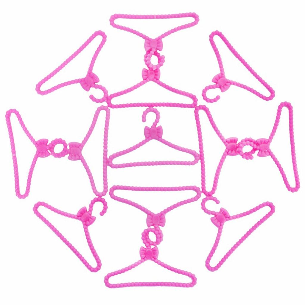 Bright Pink Doll Clothes Hangers Set (20 Pieces) by HitMyNeed