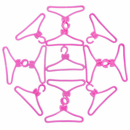 Bright Pink Doll Clothes Hangers Set (20 Pieces) by HitMyNeed