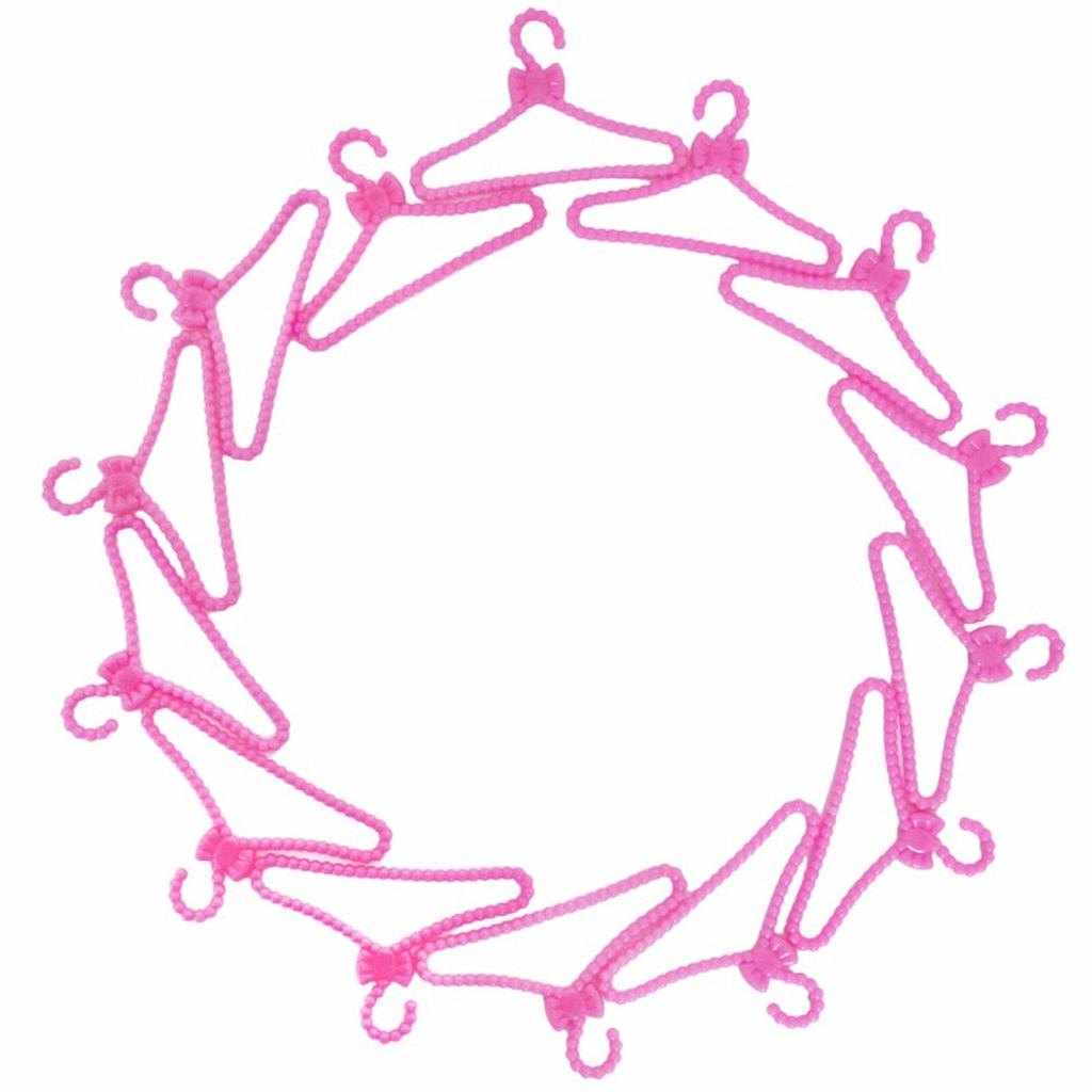 Bright Pink Doll Clothes Hangers Set (20 Pieces) by HitMyNeed